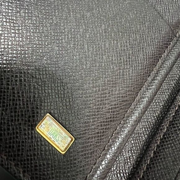 DAKS London Plaid Wallet Brown Leather Trim - Picture 6 of 10